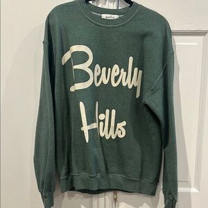 Graffiti Beverly Hills Green Sweatshirt